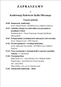 Konferencja Hodowców Bydła Mlecznego organizowana przez Zakład w Żelkowie