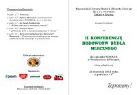 II Konferencja Hodowców Bydła Mlecznego-Zapraszamy!